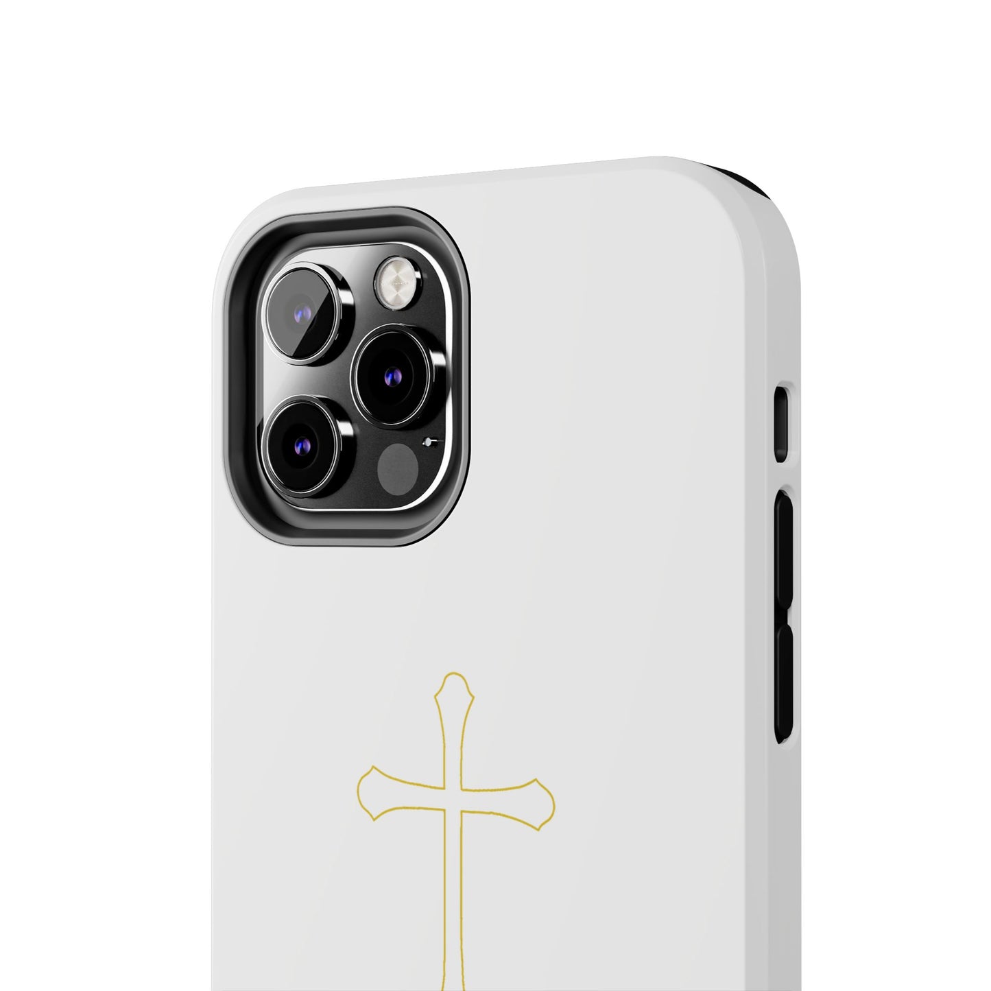 White Always With Me Cross Phone Case