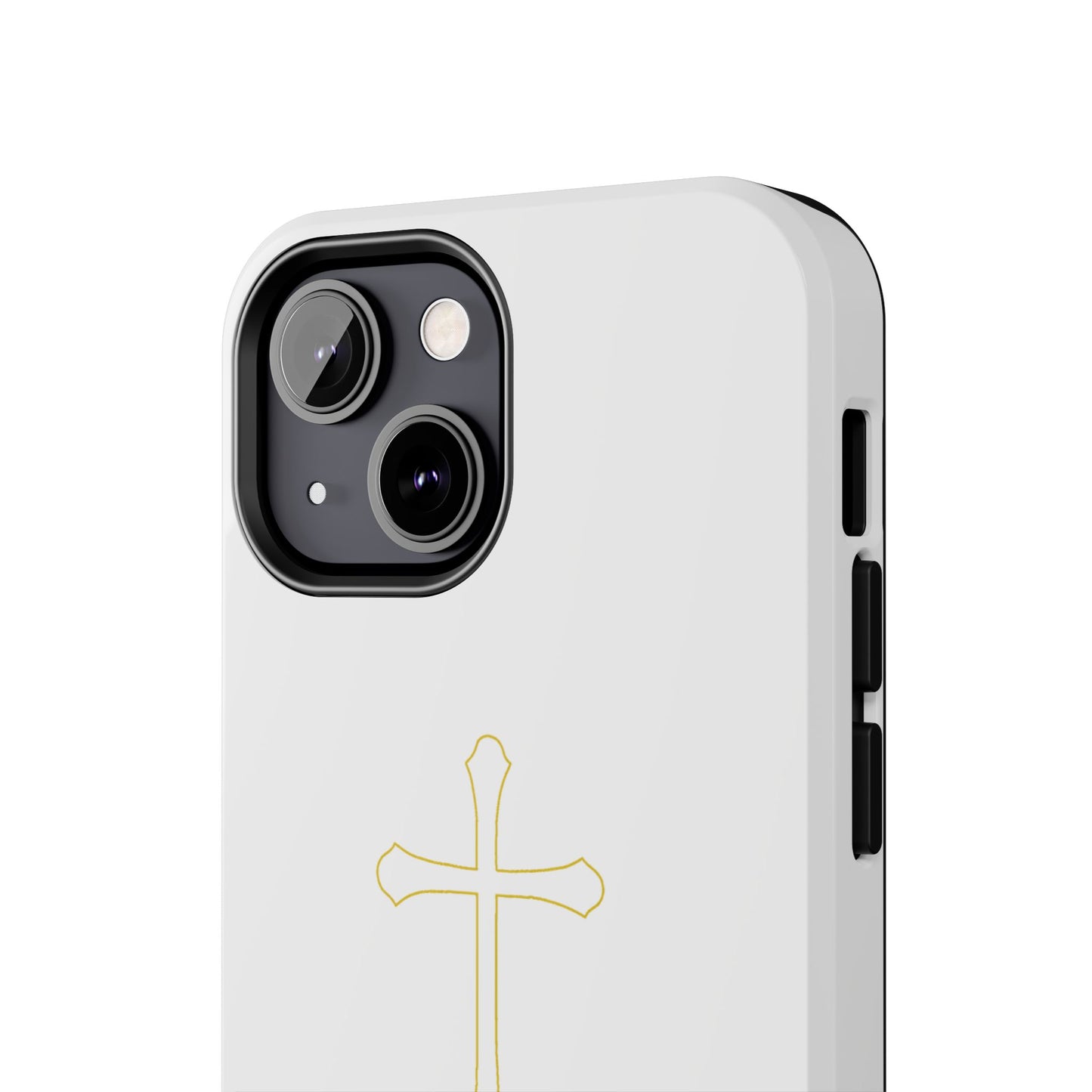 White Always With Me Cross Phone Case