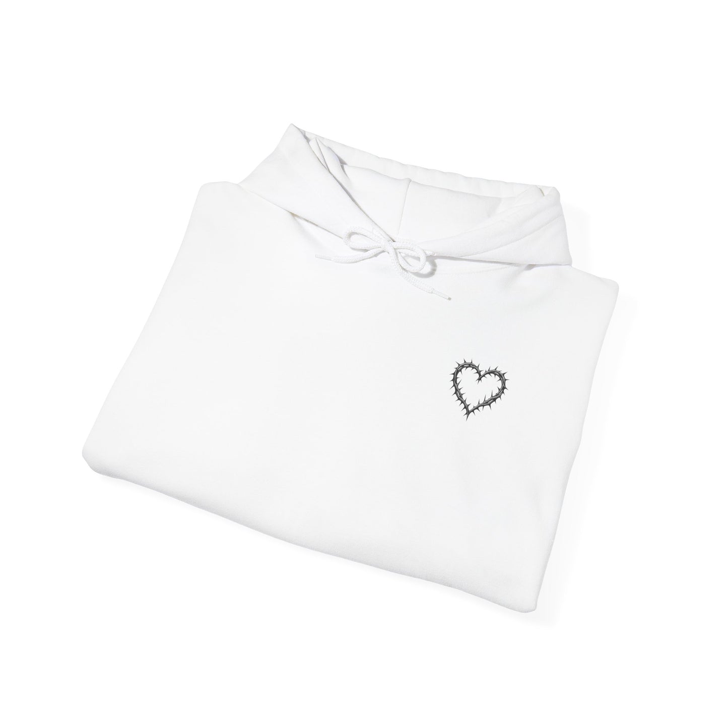 Matthew 5:8 Thorn Heart Cotton Hoodie