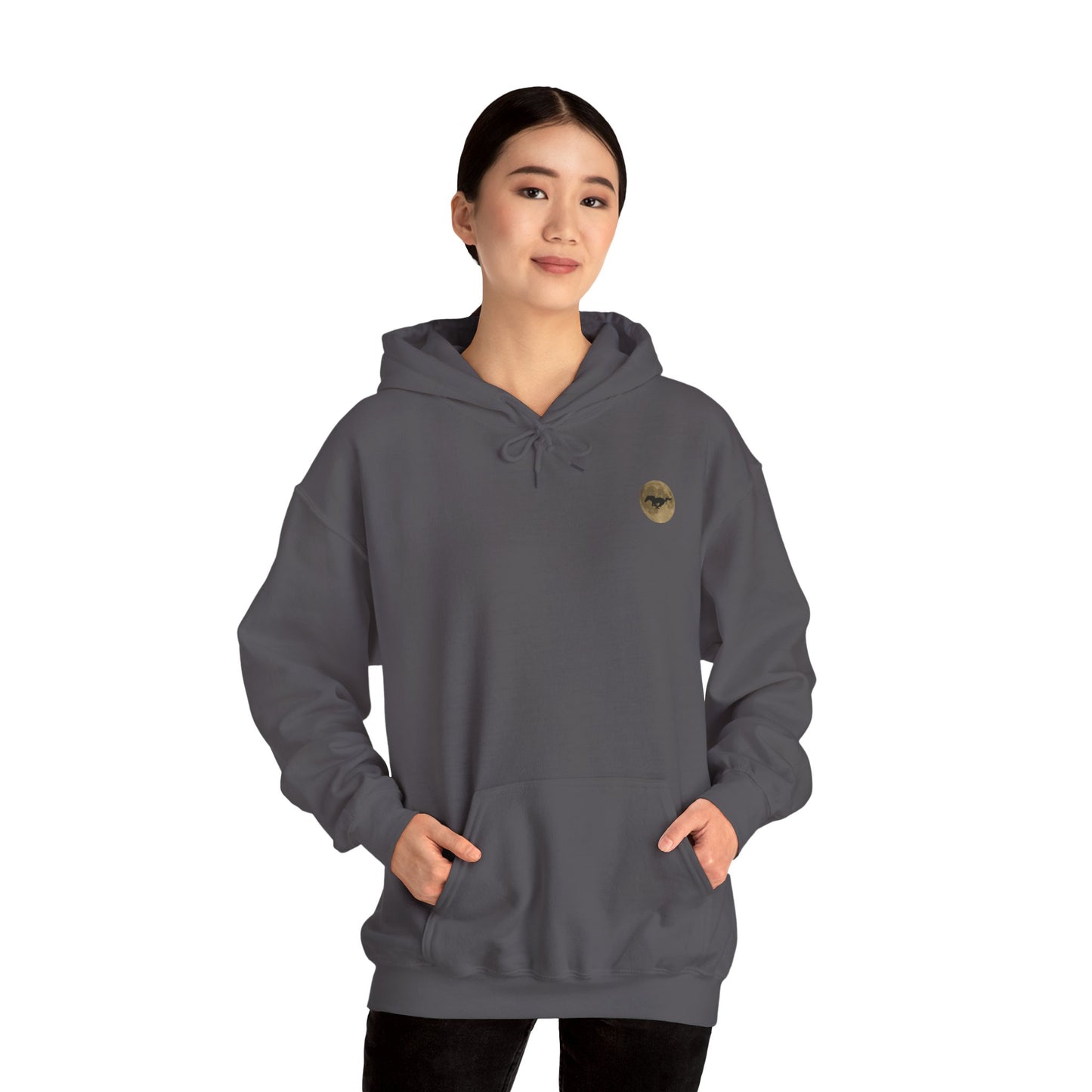 Mustang Moon Unisex Hoodie - 'Run Wild' Graphic Sweatshirt
