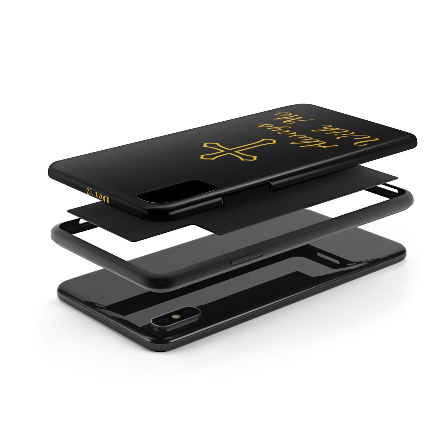 Black Always With Me Cross Phone Case