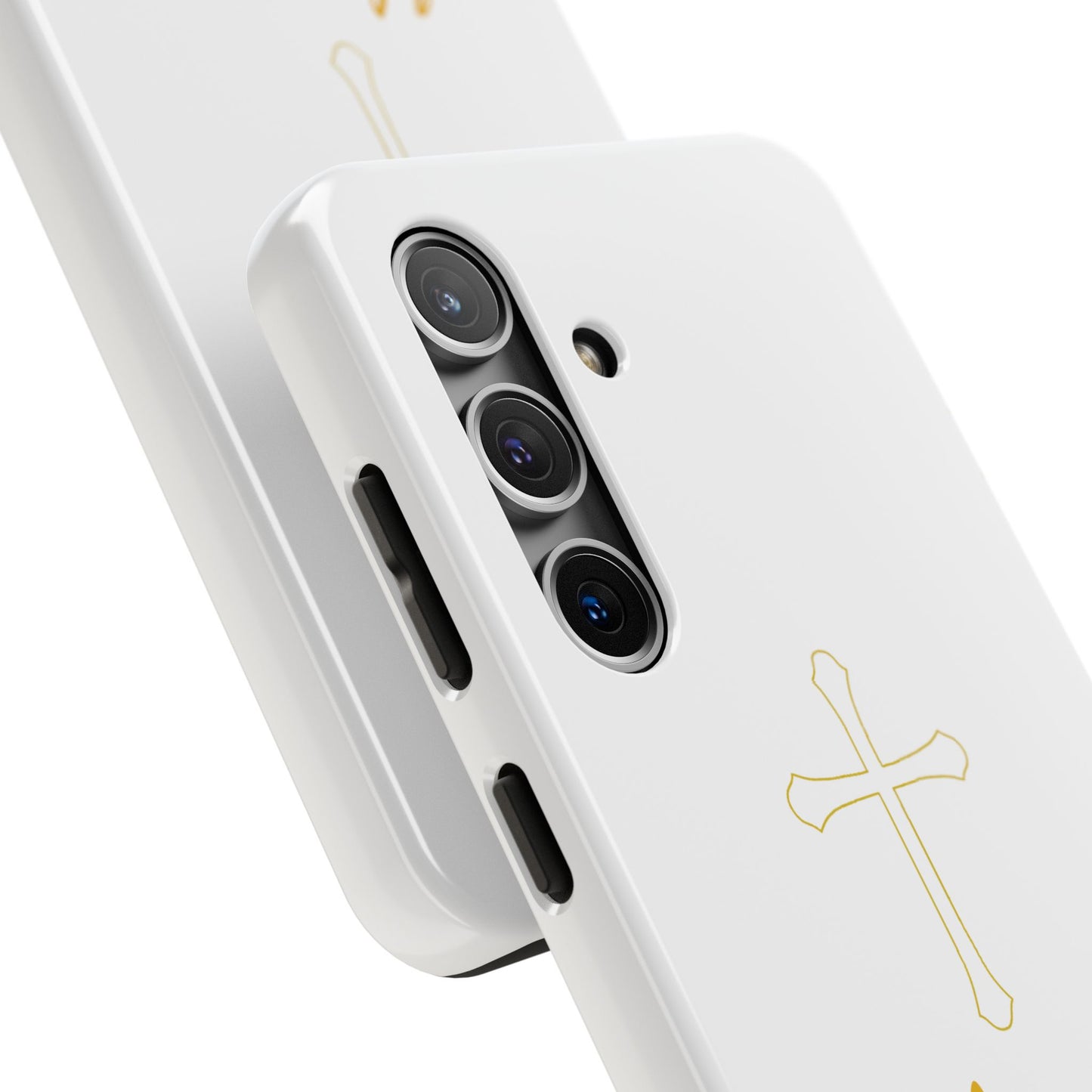 White Always With Me Cross Phone Case