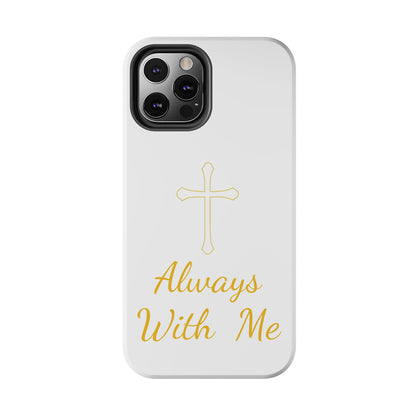 White Always With Me Cross Phone Case