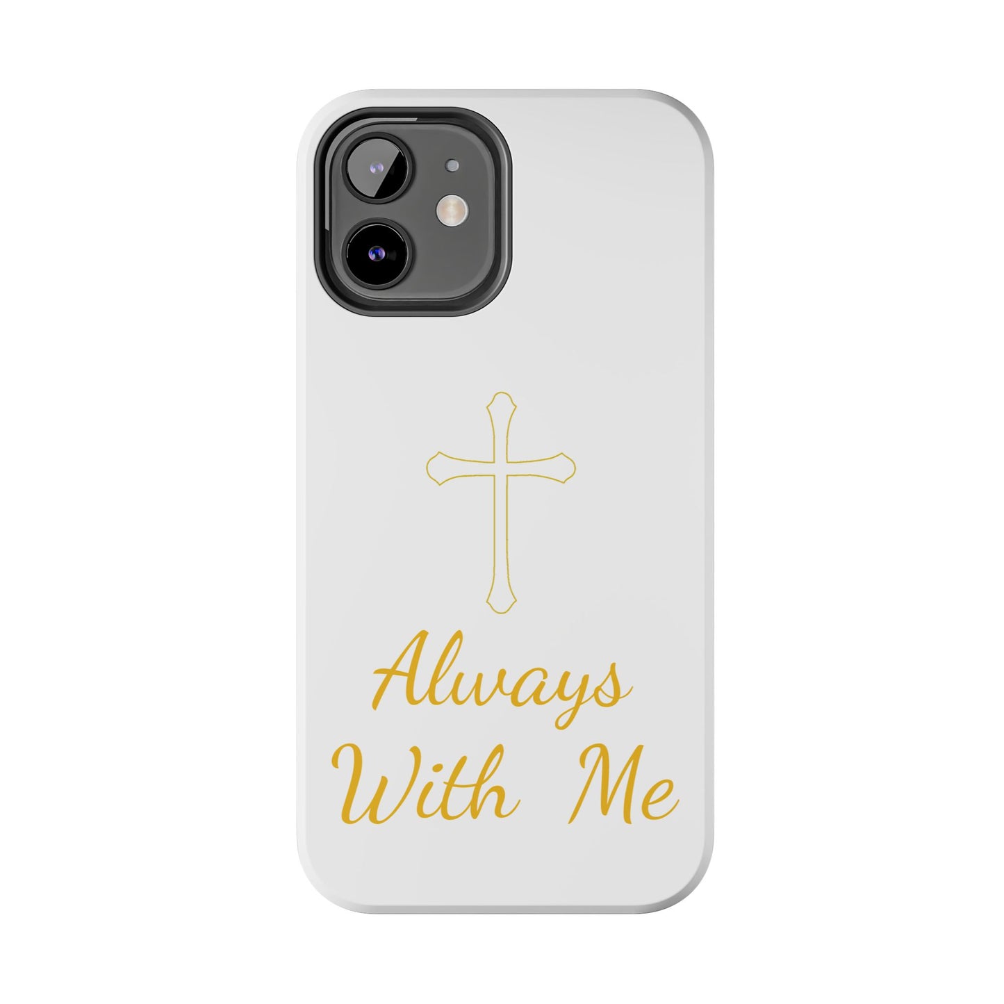 White Always With Me Cross Phone Case