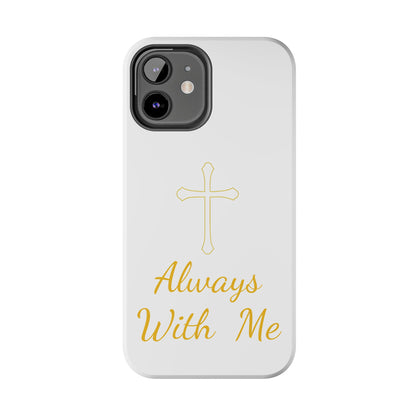 White Always With Me Cross Phone Case
