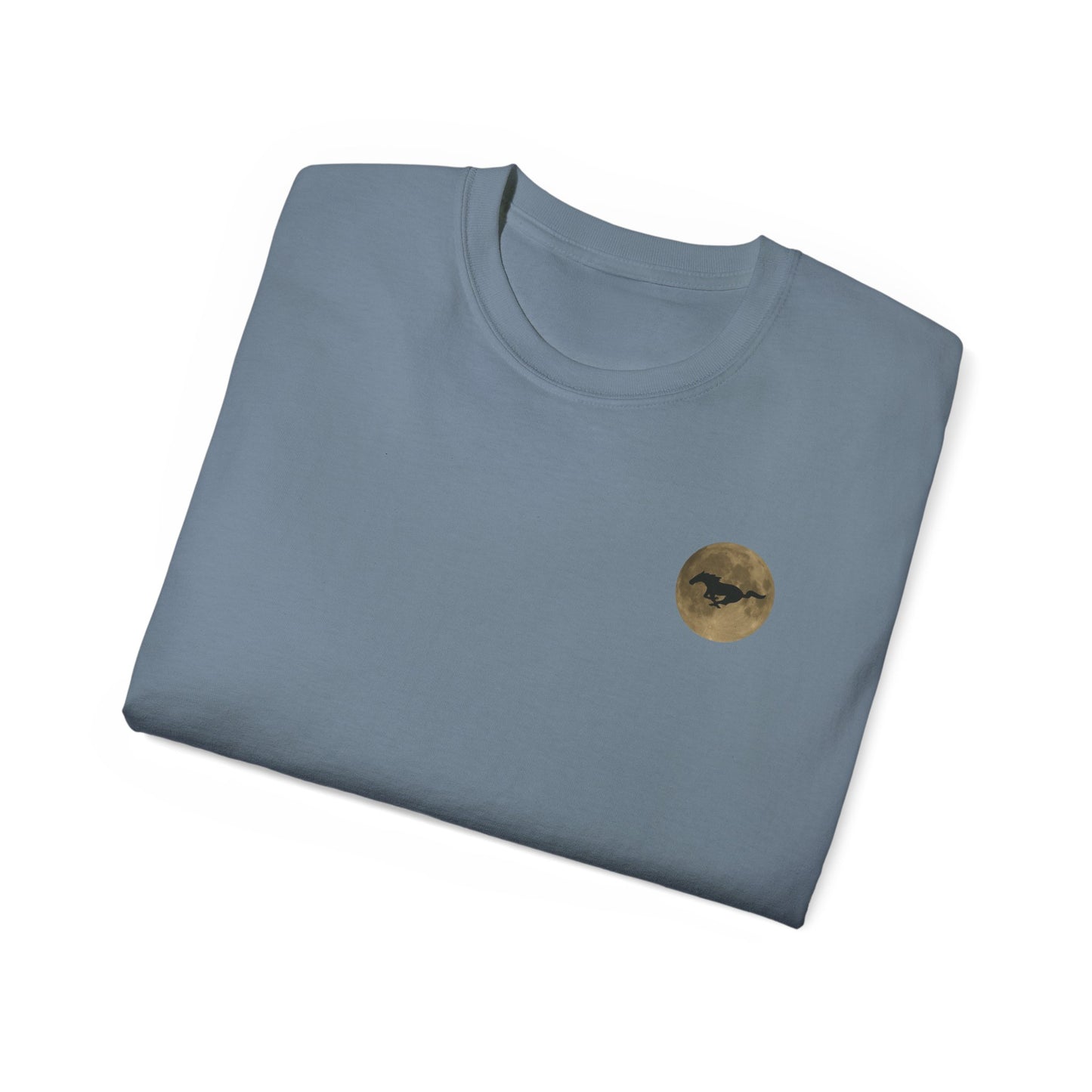 Unisex Cotton Mustang "Run Wild" Moon Car Tee