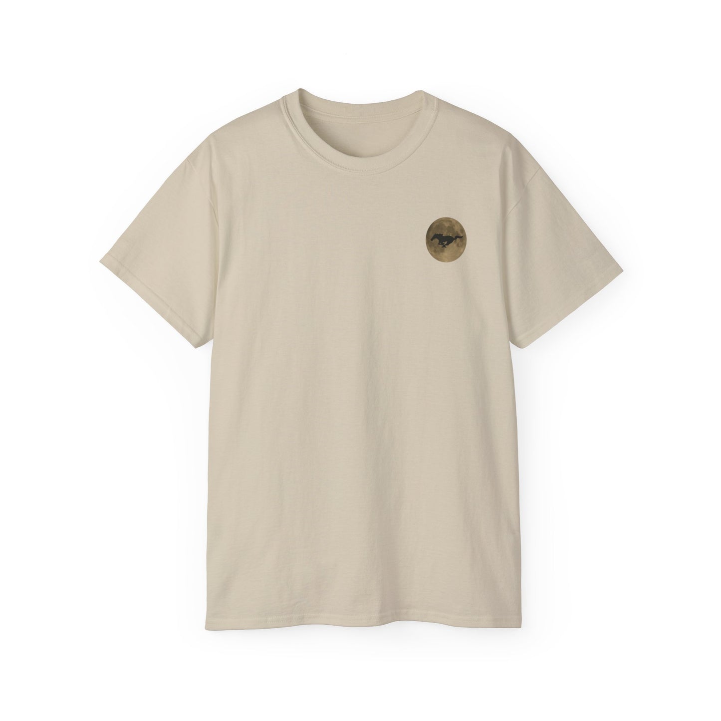 Unisex Cotton Mustang "Run Wild" Moon Car Tee