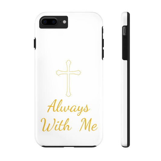White Always With Me Cross Phone Case