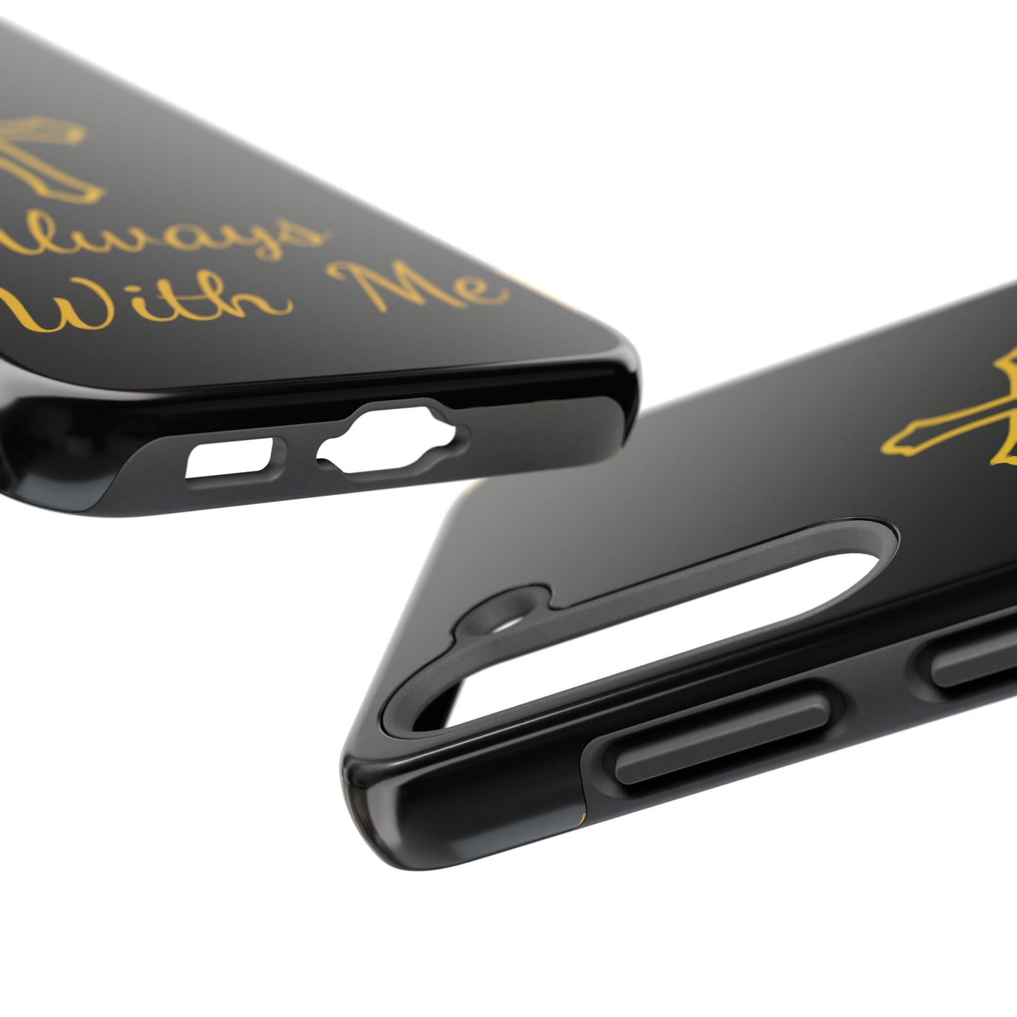 Black Always With Me Cross Phone Case