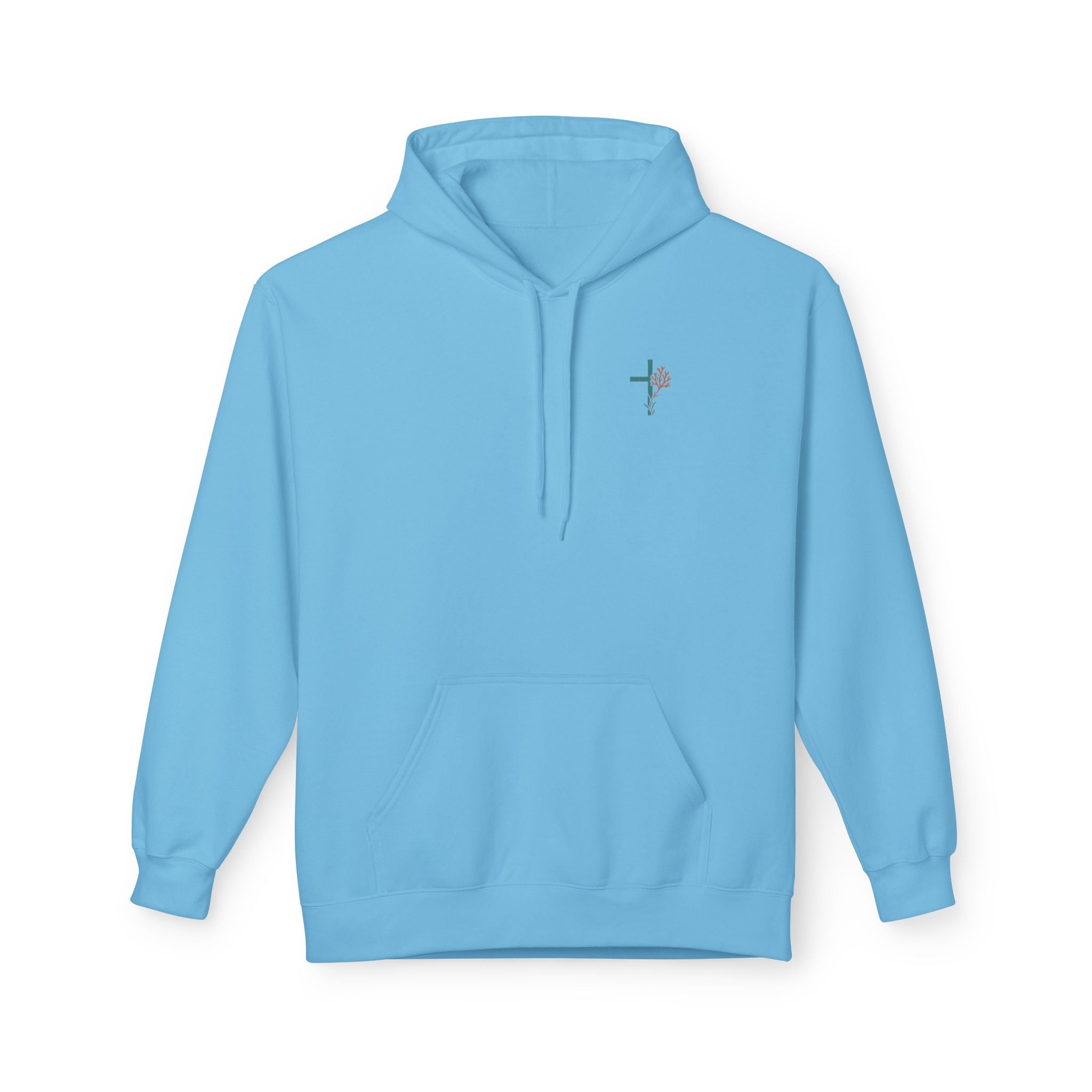 Isaiah 43:2 Ocean Themed Growth Cross Cotton Hoodie