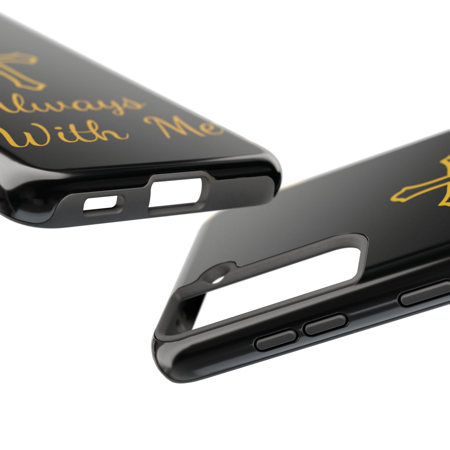 Black Always With Me Cross Phone Case
