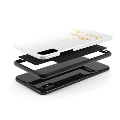 White Always With Me Cross Phone Case