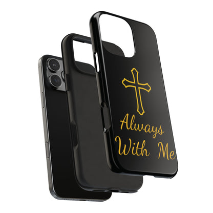 Black Always With Me Cross Phone Case