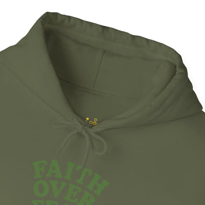 Faith Over Fear Psalm 34:4 Pastel Hoodie