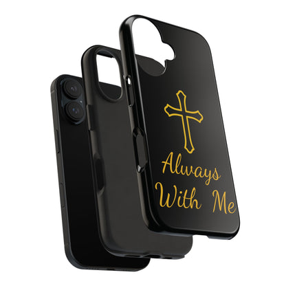 Black Always With Me Cross Phone Case