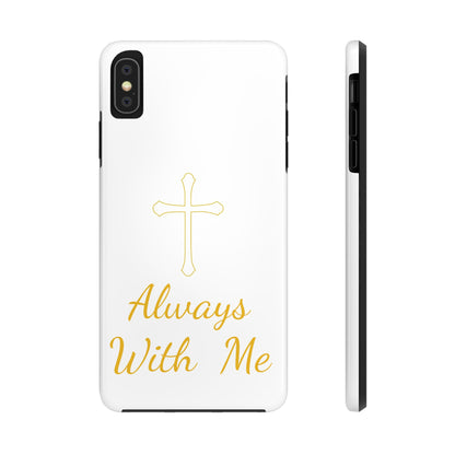 White Always With Me Cross Phone Case