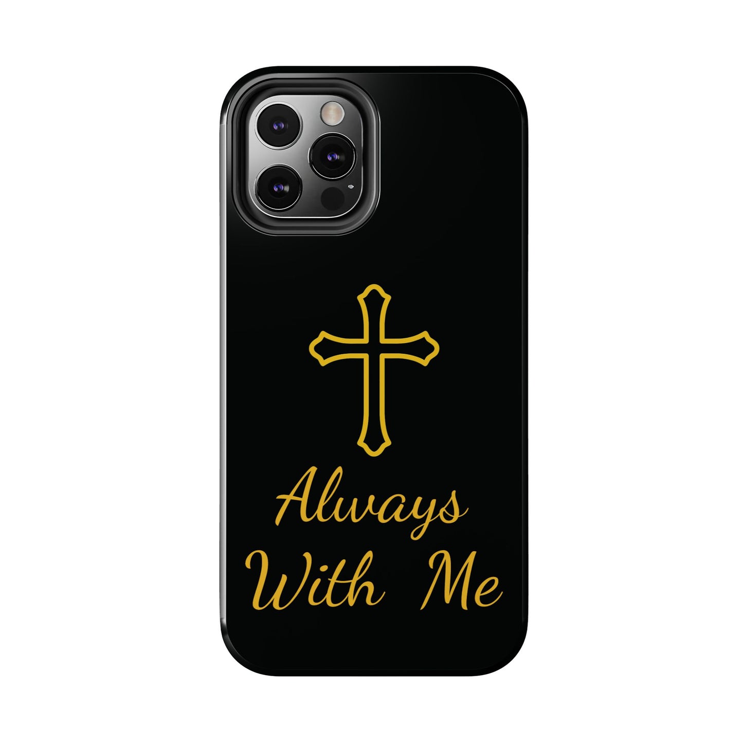 Black Always With Me Cross Phone Case