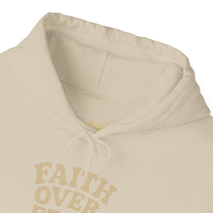 Faith Over Fear Psalm 34:4 Pastel Hoodie