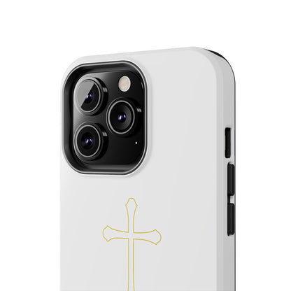 White Always With Me Cross Phone Case