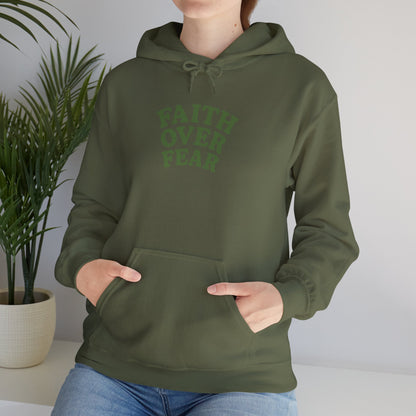 Faith Over Fear Psalm 34:4 Pastel Hoodie