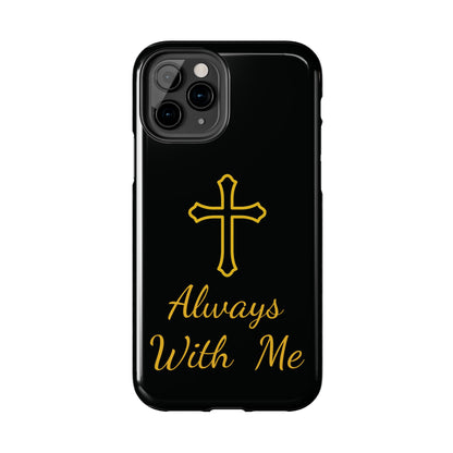 Black Always With Me Cross Phone Case