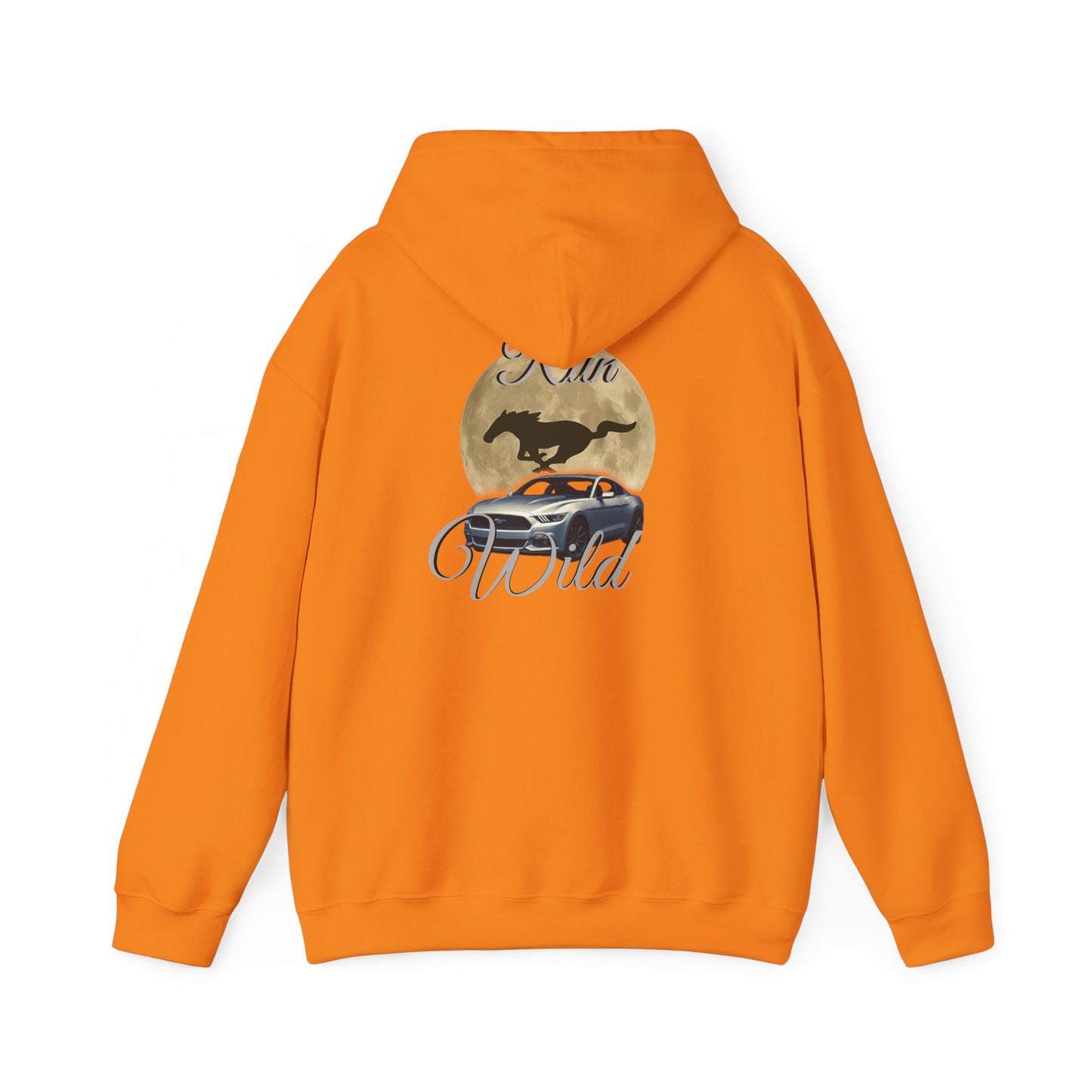 Mustang Moon Unisex Hoodie - 'Run Wild' Graphic Sweatshirt