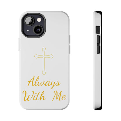 White Always With Me Cross Phone Case