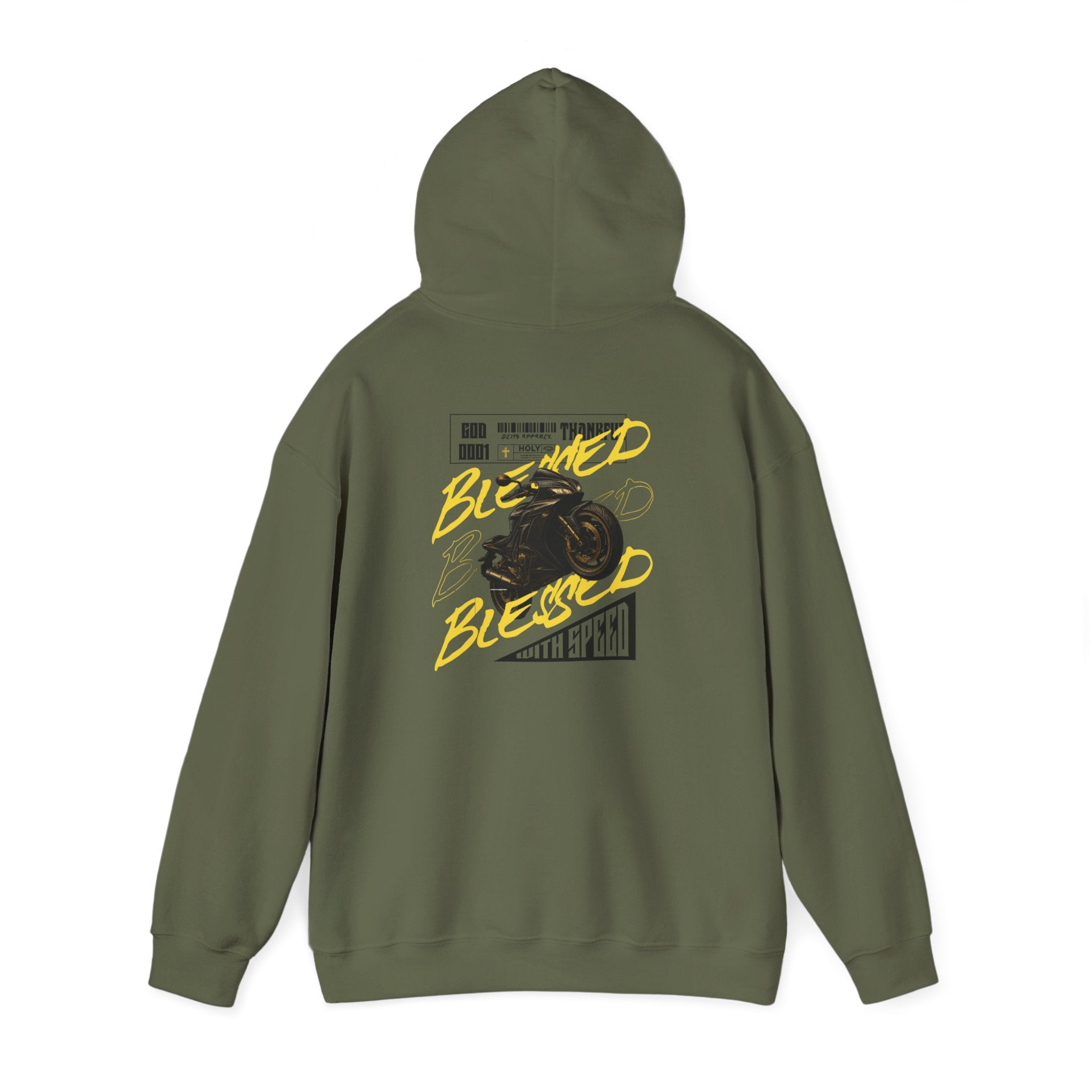 Blessed Motorcycle Heavy Cotton Hoodie