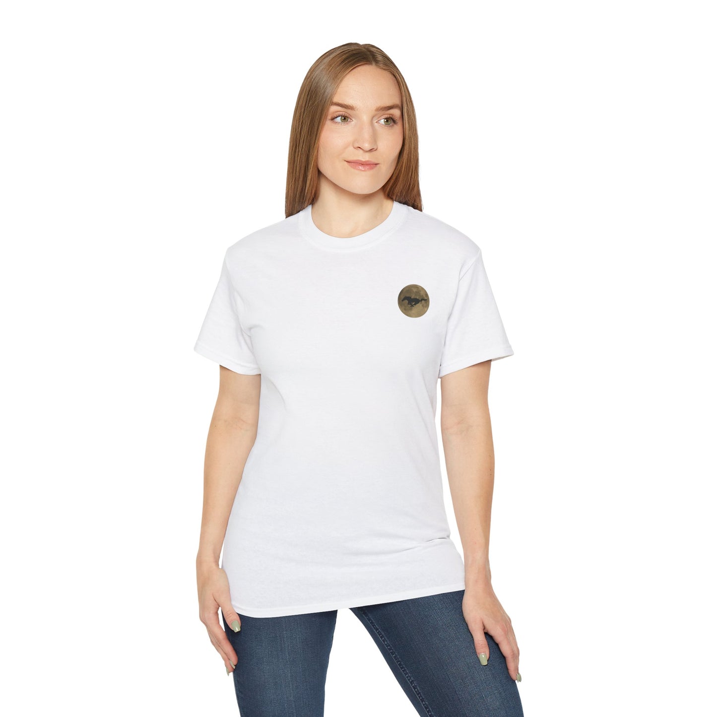 Unisex Cotton Mustang "Run Wild" Moon Car Tee