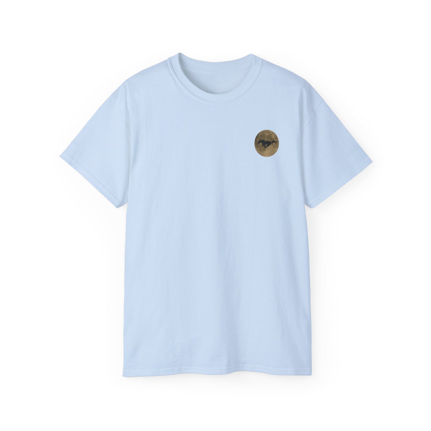 Unisex Cotton Mustang "Run Wild" Moon Car Tee
