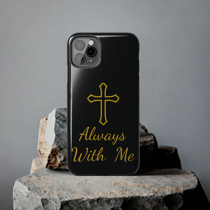Black Always With Me Cross Phone Case
