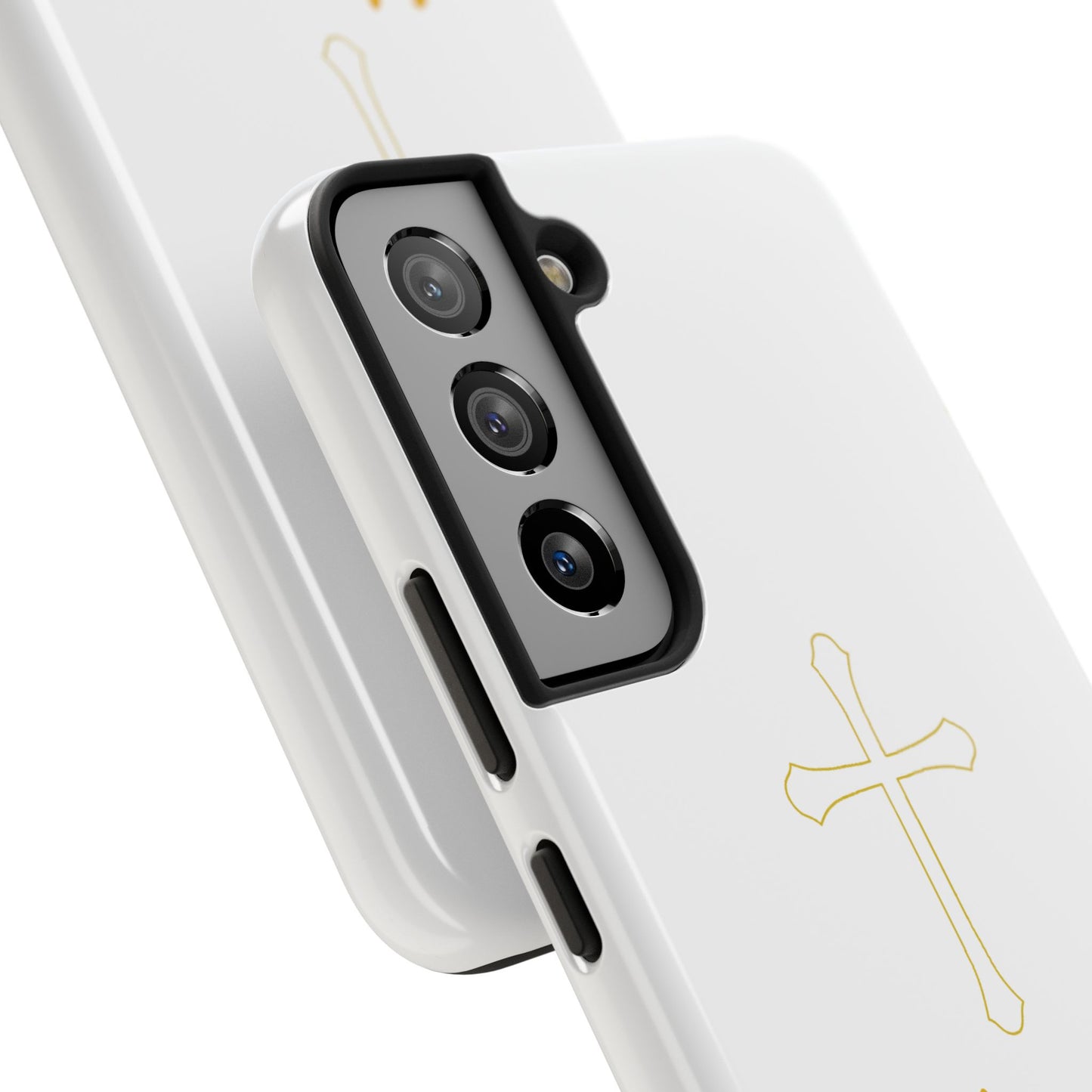 White Always With Me Cross Phone Case