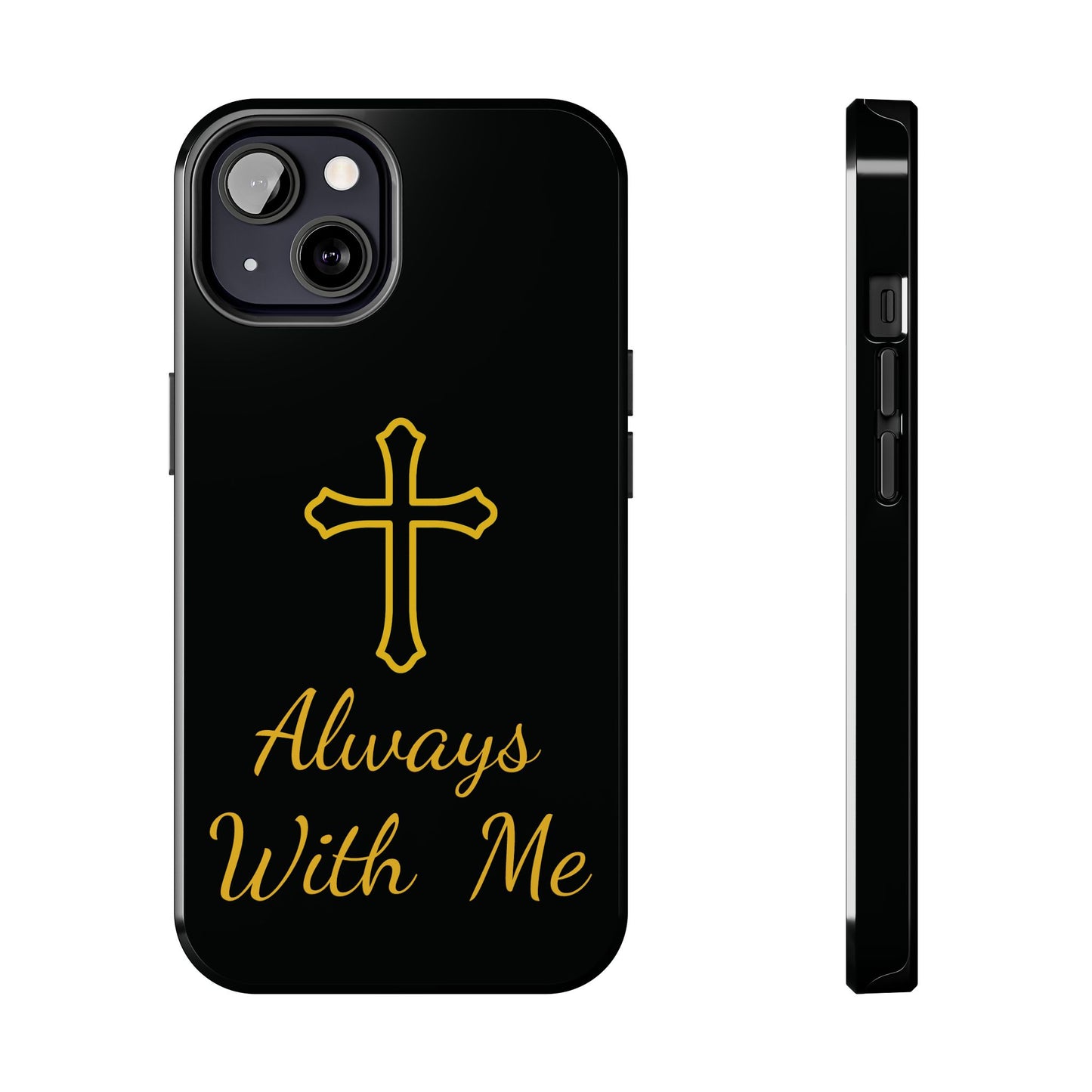 Black Always With Me Cross Phone Case