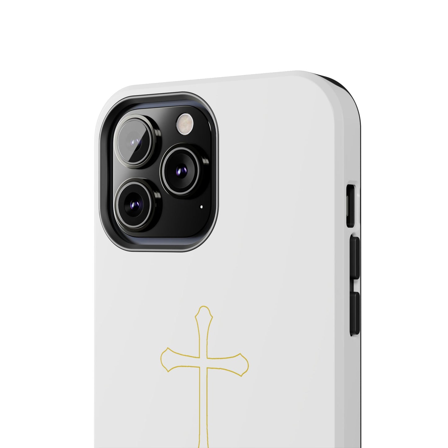 White Always With Me Cross Phone Case