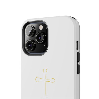 White Always With Me Cross Phone Case