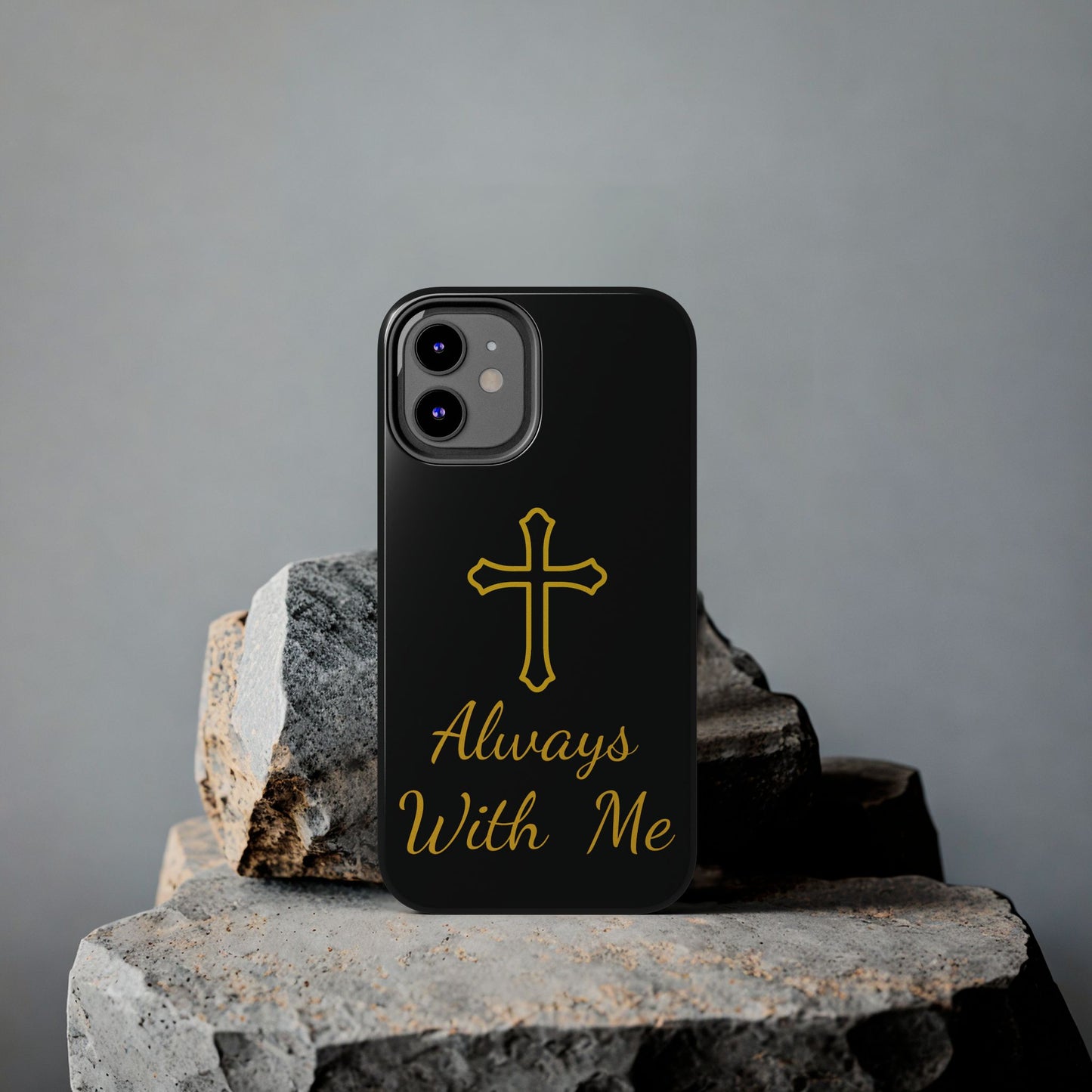 Black Always With Me Cross Phone Case
