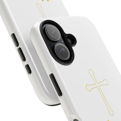 White Always With Me Cross Phone Case