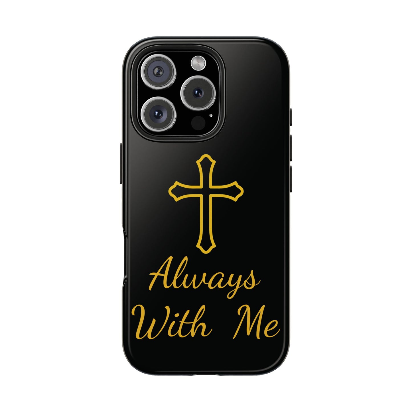 Black Always With Me Cross Phone Case