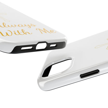 White Always With Me Cross Phone Case