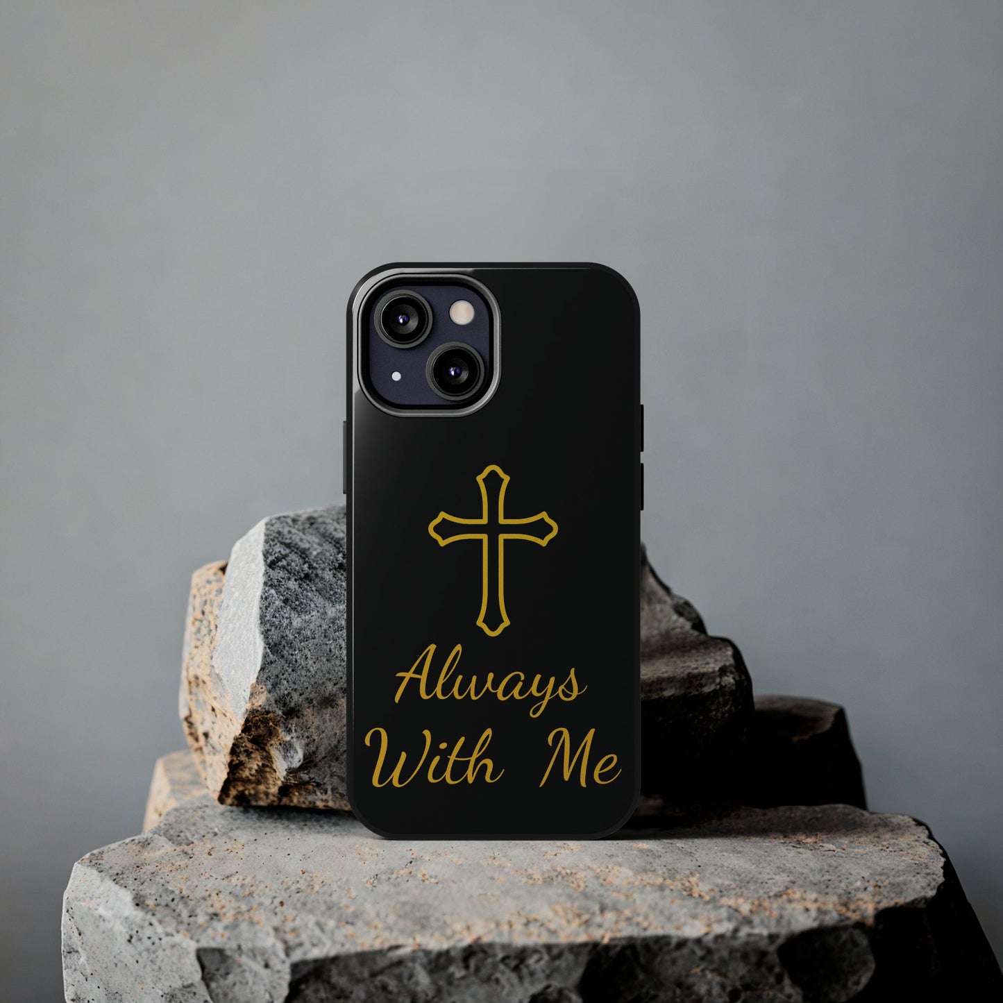 Black Always With Me Cross Phone Case