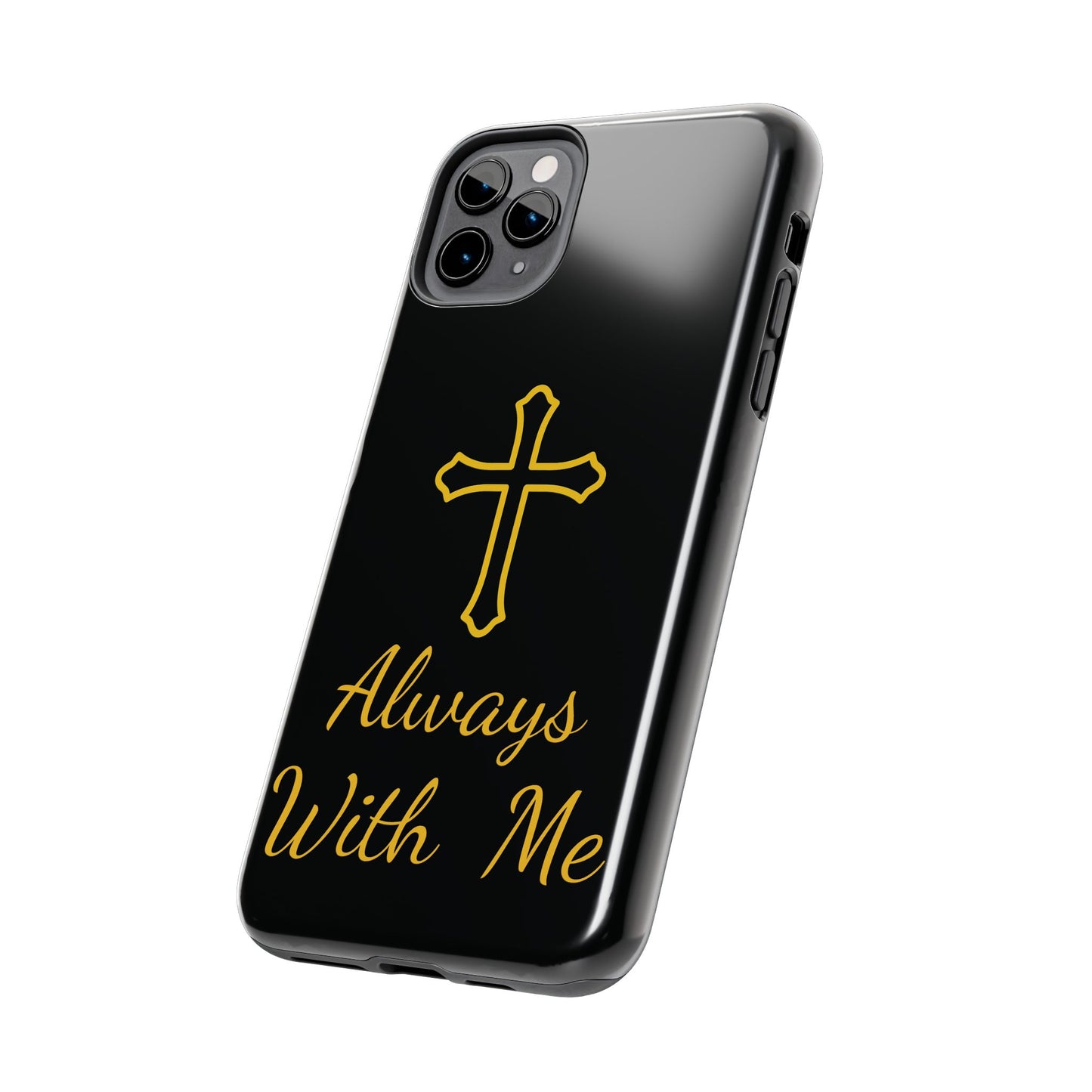 Black Always With Me Cross Phone Case