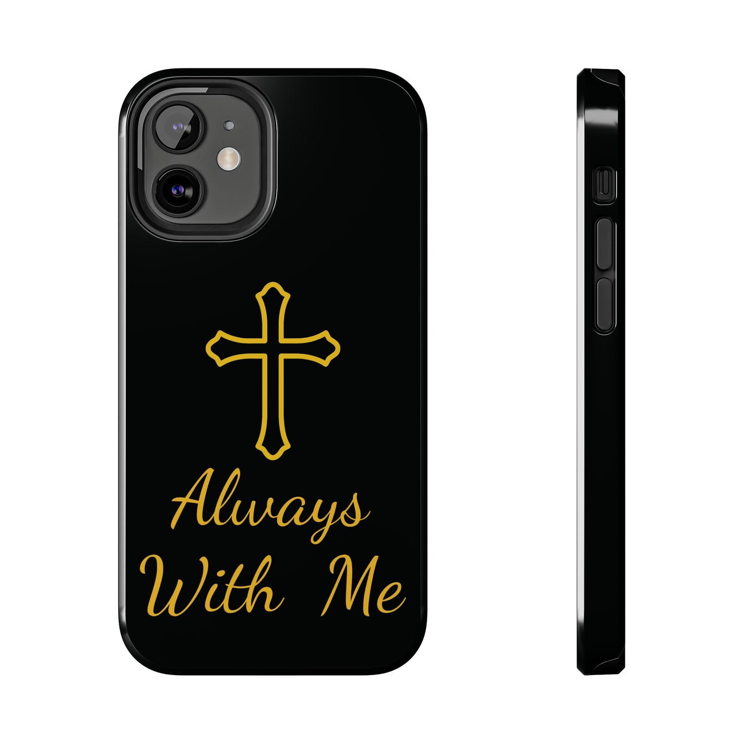 Black Always With Me Cross Phone Case