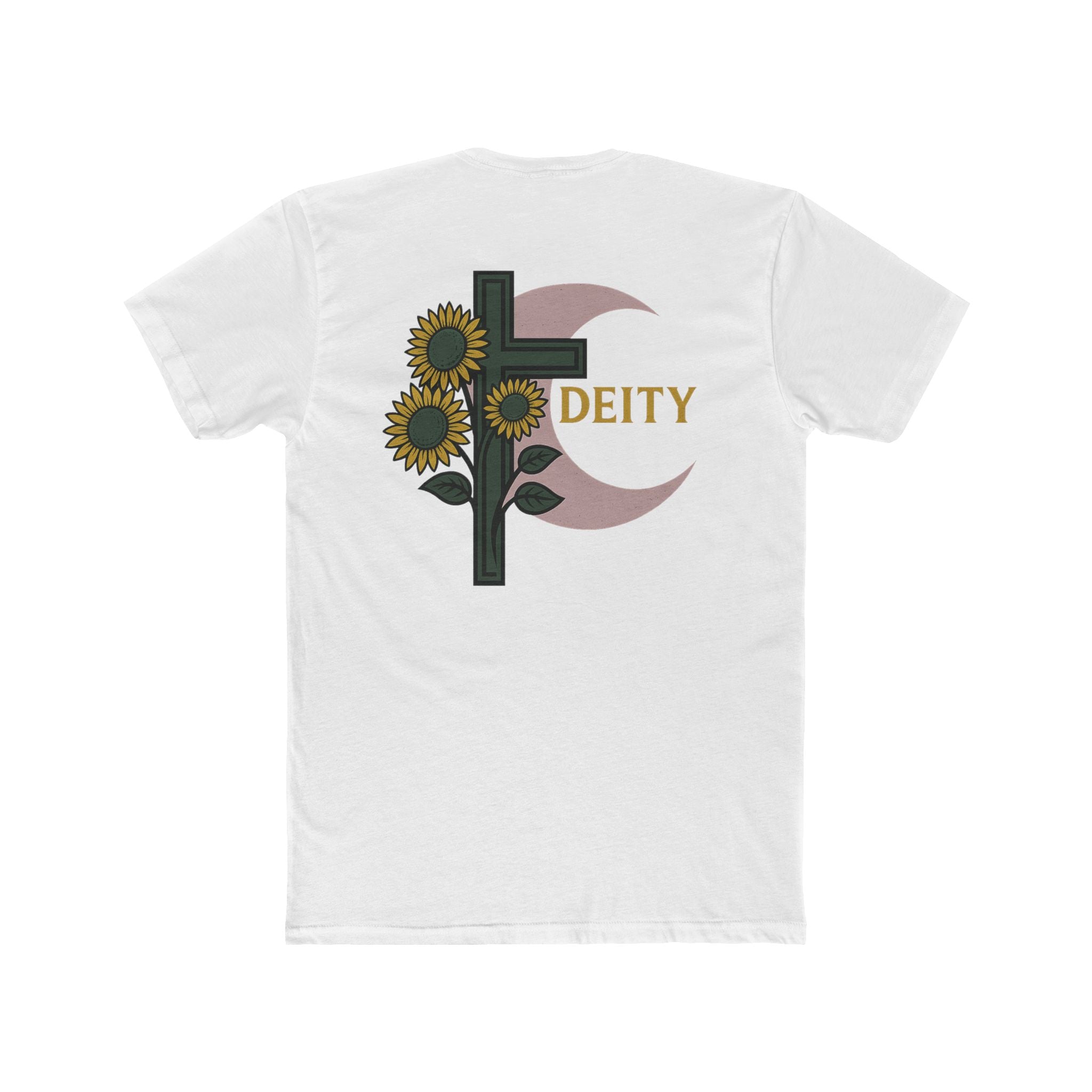 Sunflowers Moon Deity Unisex Cotton Tee