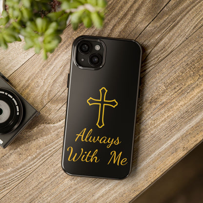 Black Always With Me Cross Phone Case