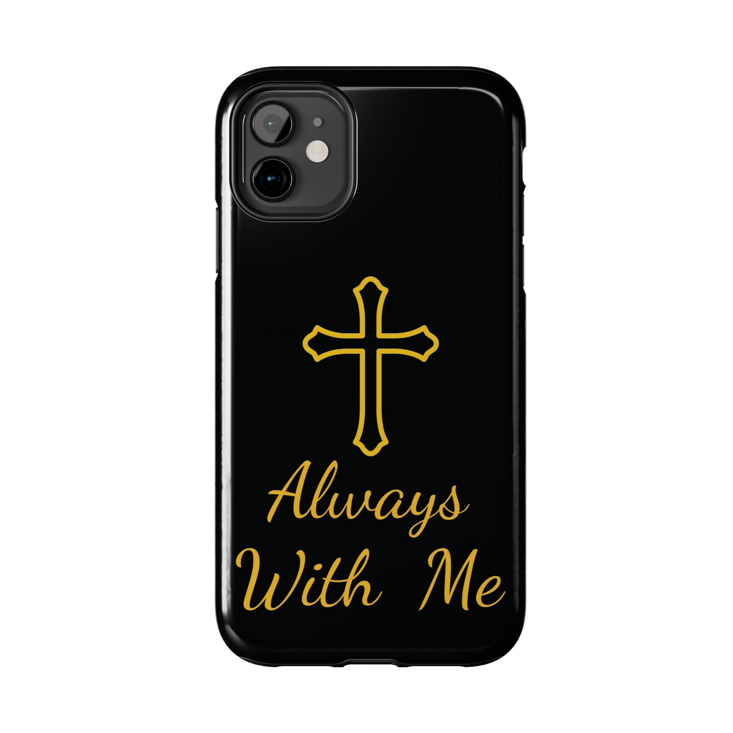 Black Always With Me Cross Phone Case