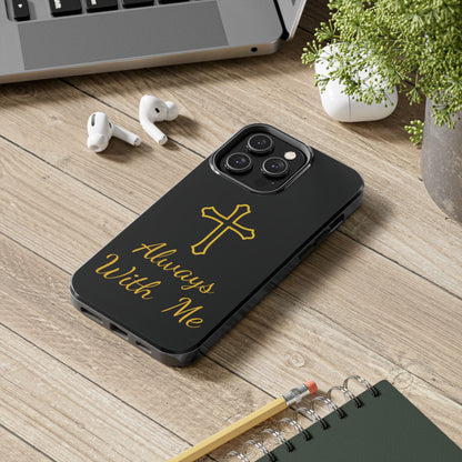 Black Always With Me Cross Phone Case