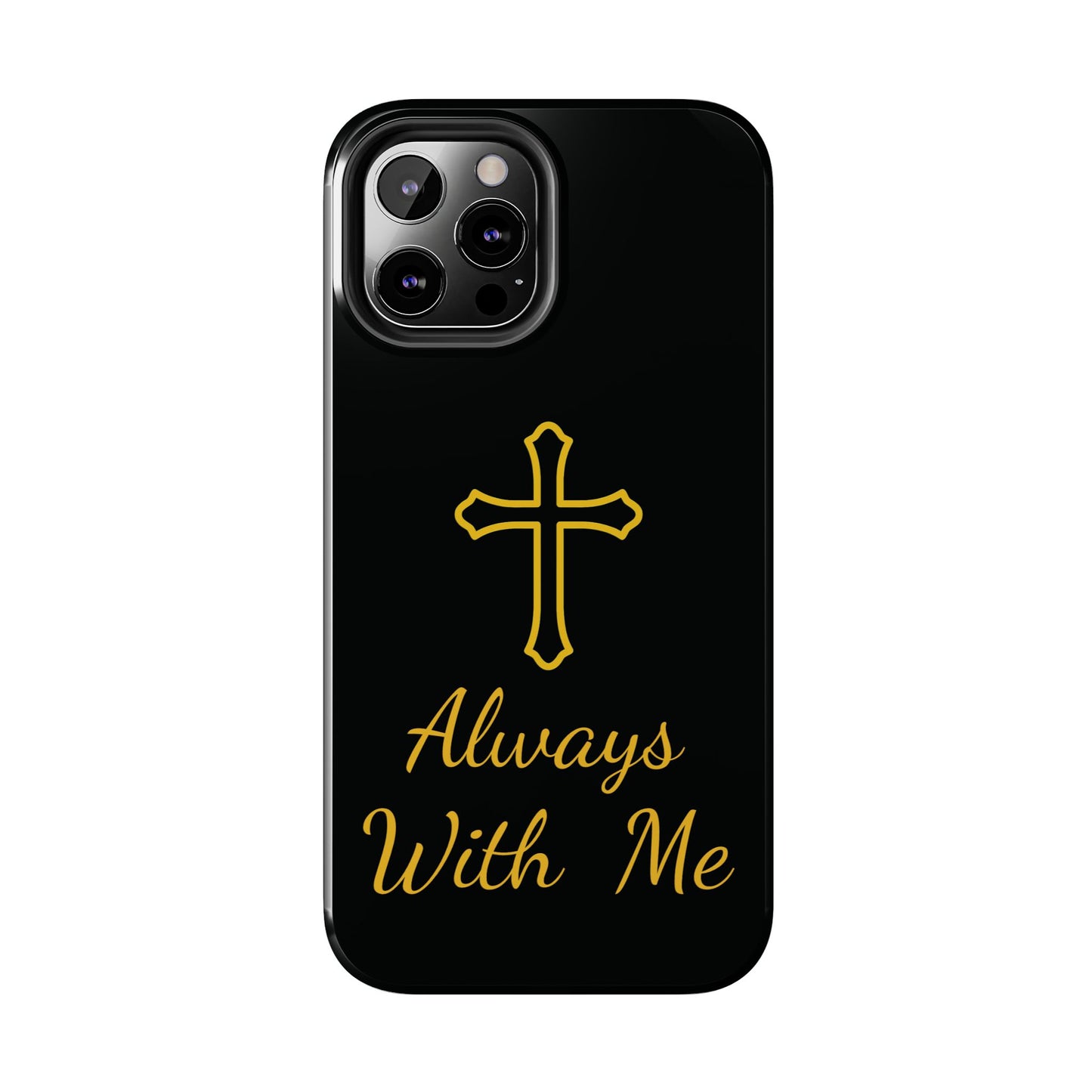 Black Always With Me Cross Phone Case