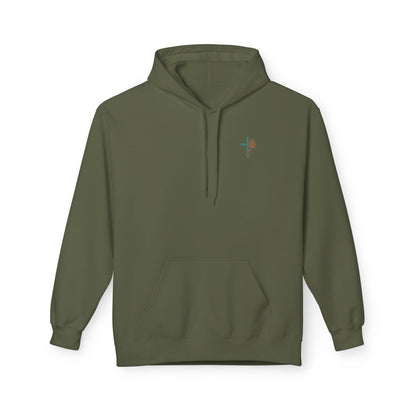 Isaiah 43:2 Ocean Themed Growth Cross Cotton Hoodie