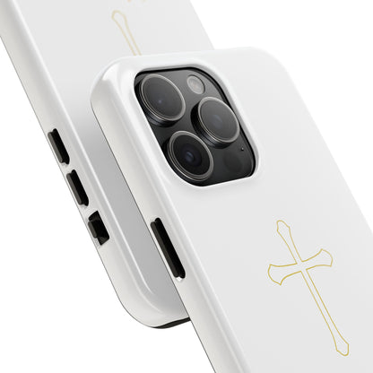 White Always With Me Cross Phone Case