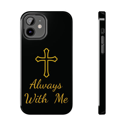 Black Always With Me Cross Phone Case